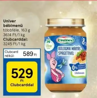 Tesco Univer bébimenü 163 g ajánlat