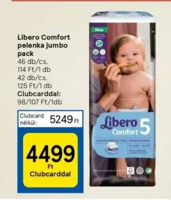 Tesco Libero Comfort pelenka jumbo pack ajánlat
