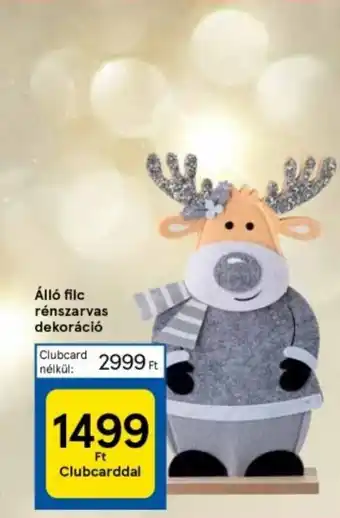 Tesco Álló filc rénszarvas dekoráció ajánlat