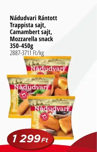 Real Nádudvari Rántott Trappista sajt Camambert sajt Mozzarella snack 450g ajánlat