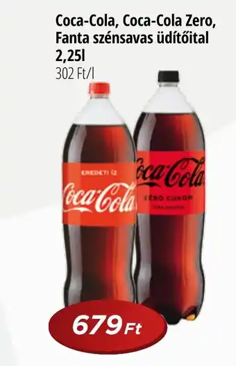 Real Coca-Cola, Coca-Cola Zero, Fanta szénsavas üdítőital 2,25l ajánlat