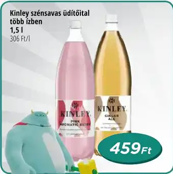 Kinley szénsavas üdítőital több ízben 1,5l