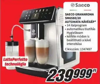 SAECO GRANAROMA SM6580/20 AUTOMATA KÁVÉGÉP