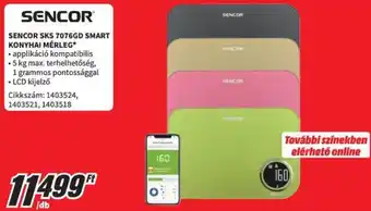 Media Markt SENCOR SKS 7076GD SMART KONYHAI MÉRLEG ajánlat