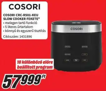 Media Markt COSORI CRC-R501-KEU SLOW COOKER FEKETE ajánlat