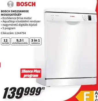 Media Markt BOSCH SMS25AW05E MOSOGATÓGÉP ajánlat