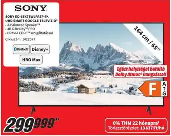 SONY KD-65X75WLPAEP 4K UHD SMART GOOGLE TELEVÍZIÓ