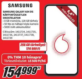 MediaMarkt SAMSUNG GALAXY A54 DS KÁRTYAFÜGGETLEN OKOSTELEFON ajánlat