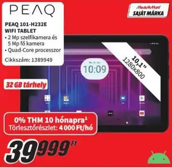Media Markt PEAQ 101-H232E WIFI TABLET ajánlat