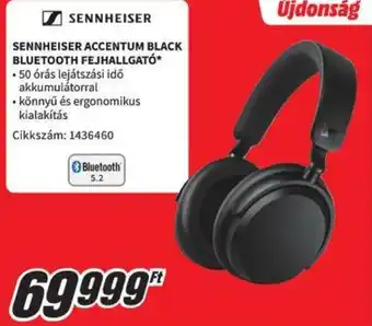 SENNHEISER ACCENTUM BLACK BLUETOOTH FEJHALLGATÓ
