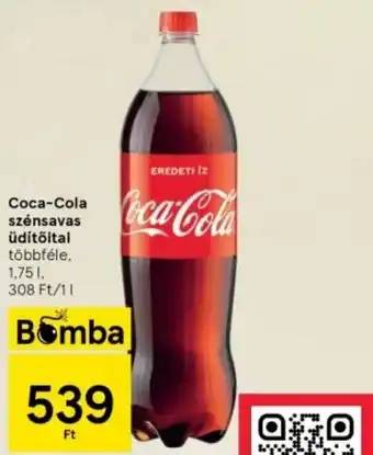 Tesco Coca Cola szénsavas üdítőital 1,75l ajánlat
