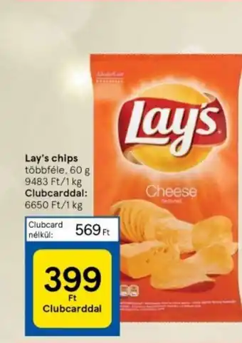 Tesco Lay's chips 60 g ajánlat