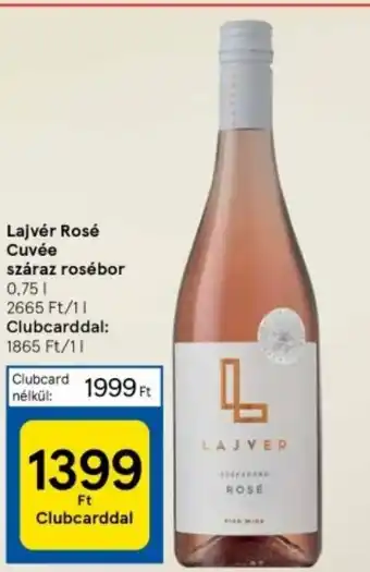 Tesco Lajvér Rosé Cuvée száraz rosébor 0,75l ajánlat