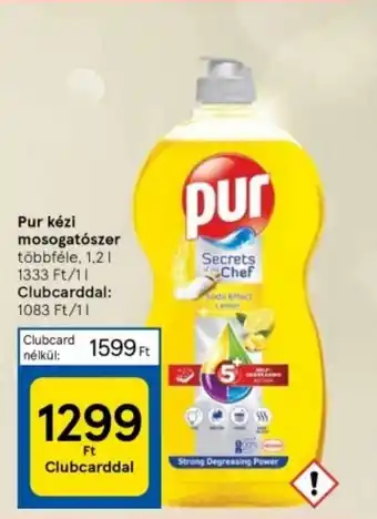 Tesco Pur kézi mosogatószer 1,2l ajánlat