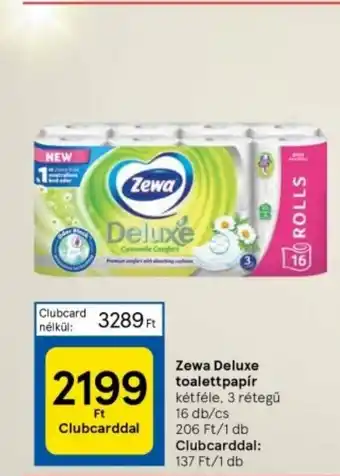Tesco Zewa Deluxe toalettpapír 16db ajánlat