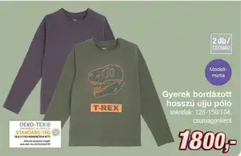 Kik Gyerek bordázott hosszú ujjú póló ajánlat
