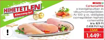 Spar SPAR Csirkemellfilé 1kg ajánlat
