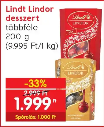 Spar Lindt Lindor desszert 200g ajánlat