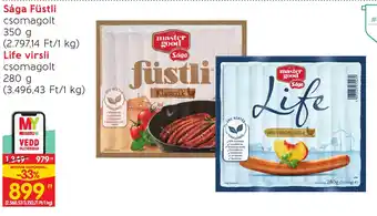 Spar Sága Füstli stb. 350 / 280 g ajánlat