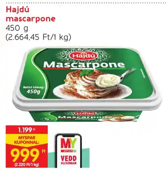 Spar Hajdú mascarpone 450 g ajánlat