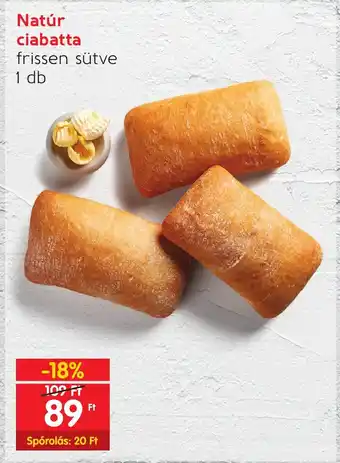 Spar Natúr ciabatta 1 db ajánlat