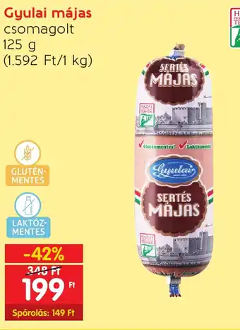 Spar Gyulai májas 125 g ajánlat
