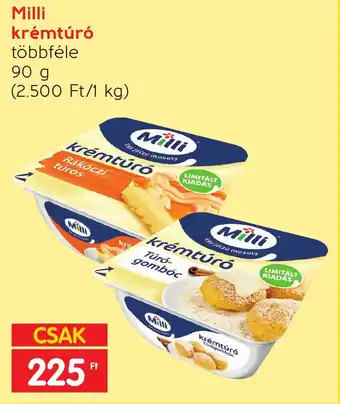 Spar Milli krémtúró 90 g ajánlat