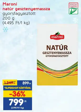 Spar Maroni natúr gesztenyemassza 200 g ajánlat
