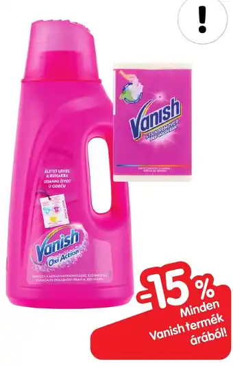 Minden Vanish termék árából!