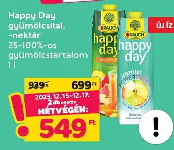 Spar Happy Day gyümölcsital, -nektár 1 l ajánlat