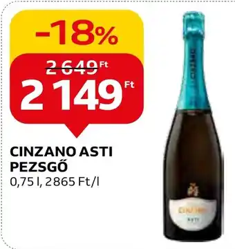 Auchan CINZANO ASTI PEZSGŐ 0,75 l ajánlat