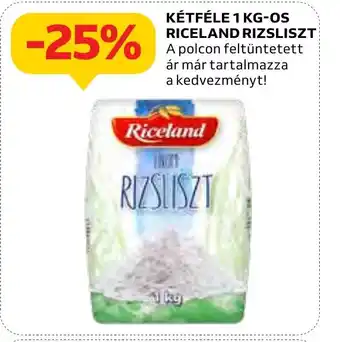 Auchan KÉTFÉLE 1 KG-OS RICELAND RIZSLISZT ajánlat