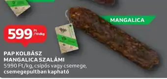 Auchan PAP KOLBÁSZ MANGALICA SZALÁMI 10 dkg ajánlat