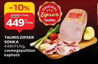 Auchan TAURIS ZIPSER SONKA 10 dkg ajánlat