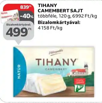 Auchan TIHANY CAMEMBERT SAJT 120 g ajánlat