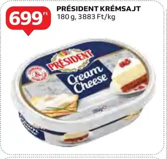 Auchan PRÉSIDENT KRÉMSAJT 180 g ajánlat