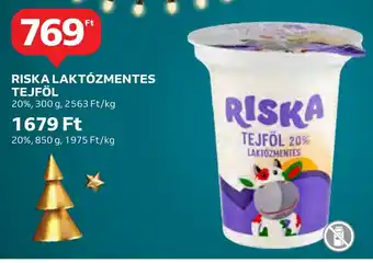 Auchan RISKA LAKTÓZMENTES TEJFÖL 300 g ajánlat