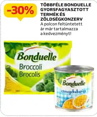 Auchan TÖBBFÉLE BONDUELLE GYORSFAGYASZTOTT TERMÉK stb. ajánlat