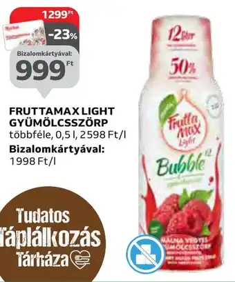 Auchan FRUTTAMAX LIGHT GYÜMÖLCSSZÖRP 0,5 l ajánlat