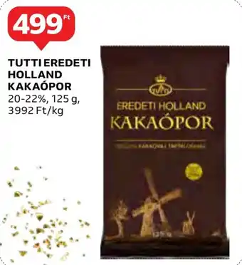 Auchan TUTTI EREDETI HOLLAND KAKAÓPOR 20-22%, 125 g ajánlat