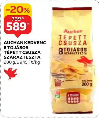 Auchan AUCHAN KEDVENC 8 TOJÁSOS TÉPETT CSUSZA SZÁRAZTÉSZTA 200 g ajánlat