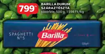 Auchan BARILLA DURUM SZÁRAZTÉSZTA 500g ajánlat