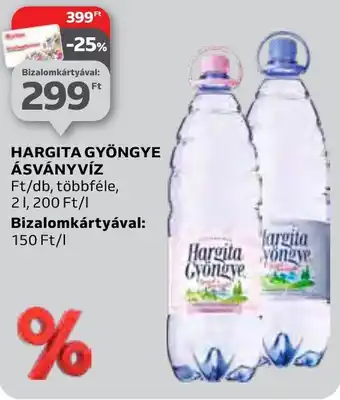 HARGITA GYÖNGYE ÁSVÁNYVÍZ 2l