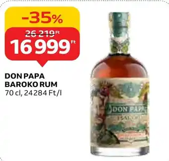 Auchan DON PAPA BAROKO RUM 70 cl ajánlat