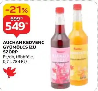 Auchan AUCHAN KEDVENC GYÜMÖLCS ÍZŰ SZÖRP 0,7l ajánlat