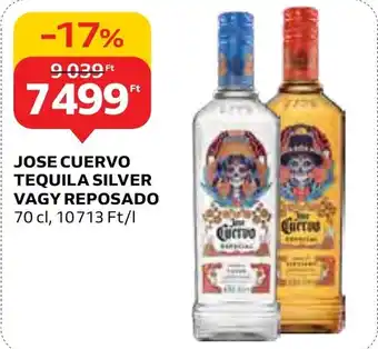 JOSE CUERVO TEQUILA SILVER VAGY REPOSADO 70 cl