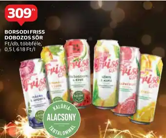 Auchan BORSODI FRISS DOBOZOS SÖR 0,5l ajánlat