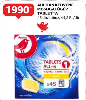 Auchan AUCHAN KEDVENC MOSOGATÓGÉP TABLETTA 45 db/doboz ajánlat
