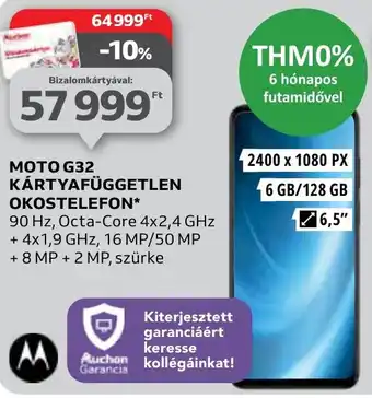 Auchan MOTO G32 KÁRTYAFÜGGETLEN OKOSTELEFON ajánlat