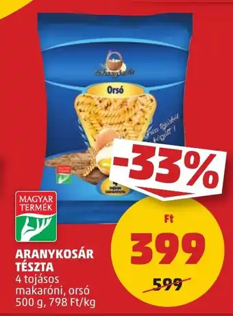 PENNY ARANYKOSÁR TÉSZTA 500 g ajánlat